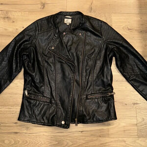 Jou Jou Black Faux Leather Jacket